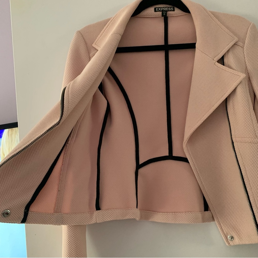 Express blush pink structured jacket XS - Picture 2 of 8